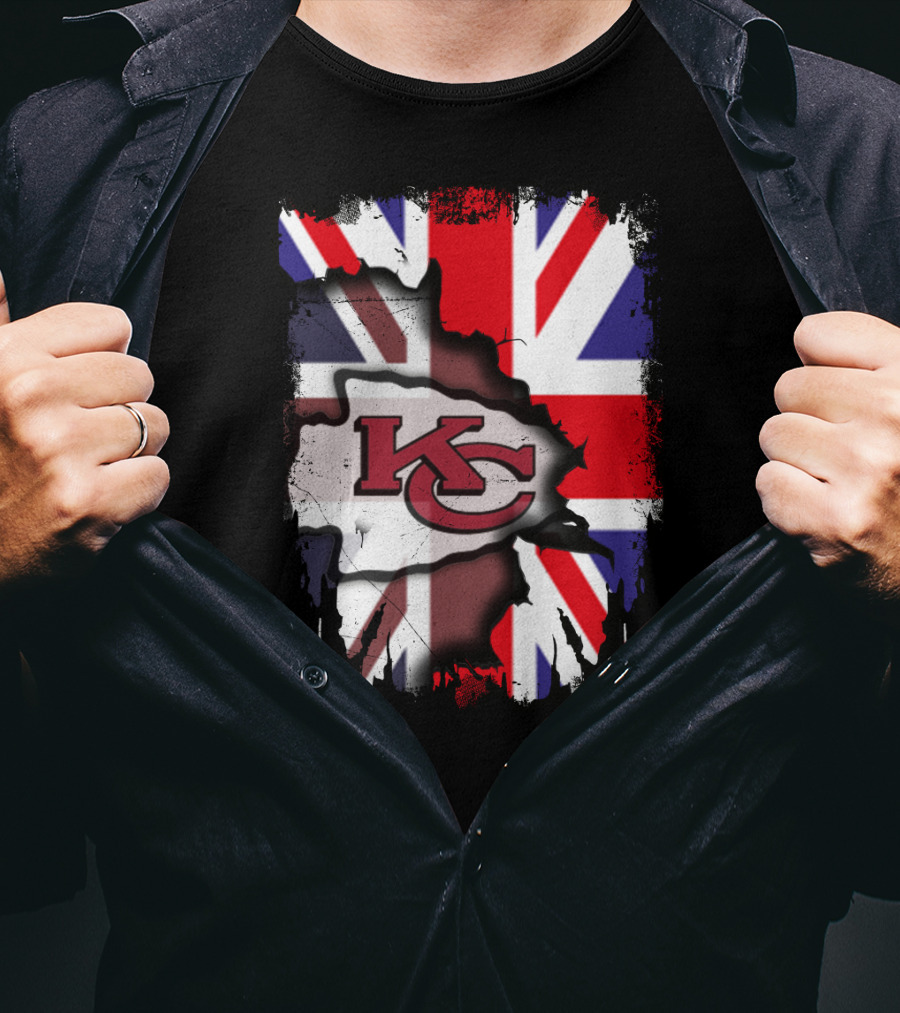United Kingdom KC Chiefs Union Jack Integration T-Shirt