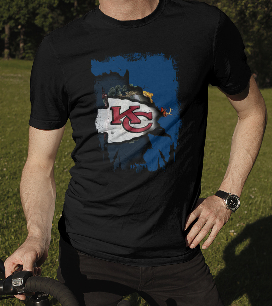 Together Vermont KC Chiefs Football Fusion T-Shirt