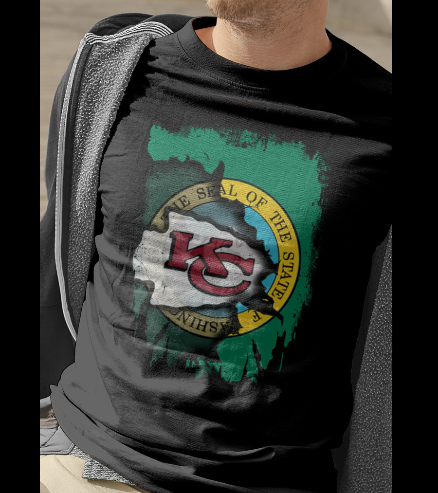 Together Washington State Seal With Kansas City Chiefs T-Shirt