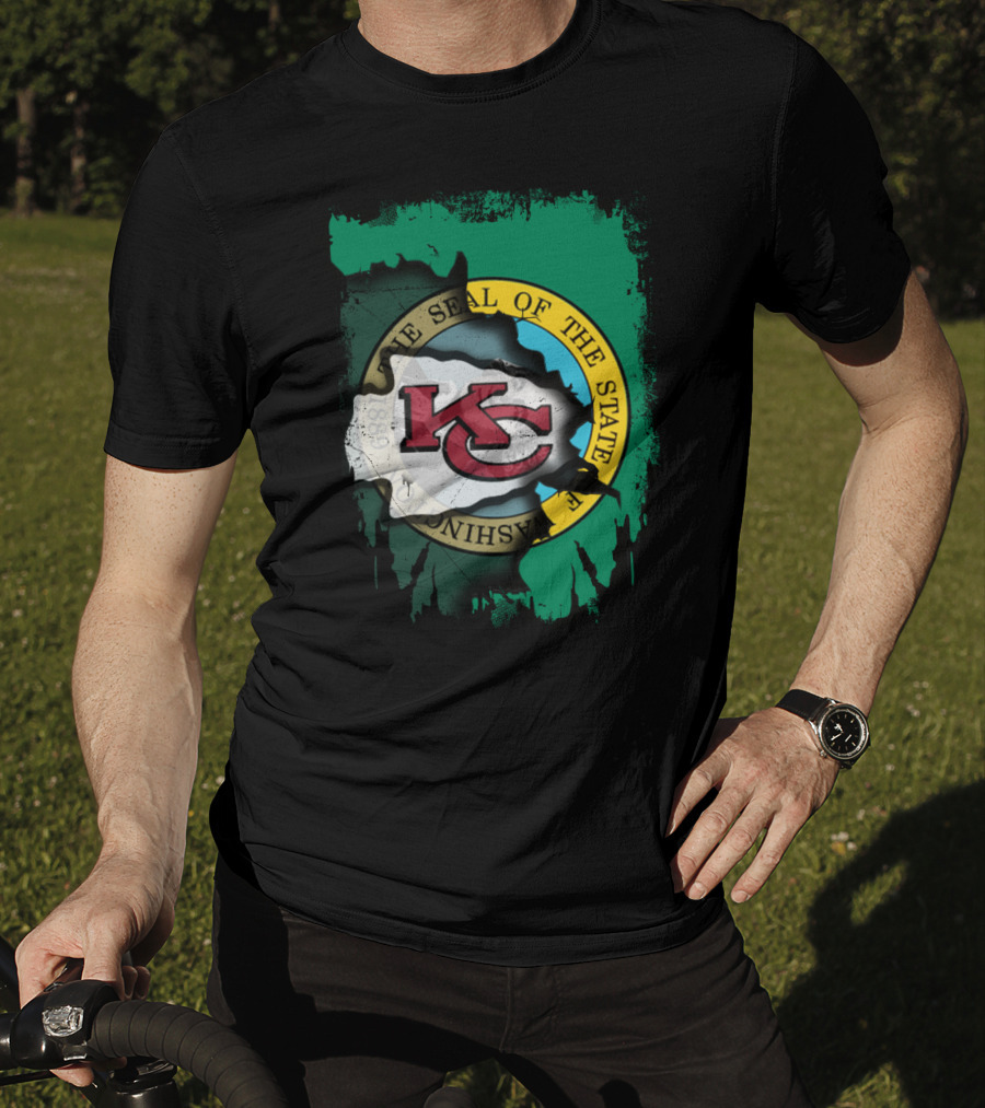 Together Washington State Seal With Kansas City Chiefs T-Shirt