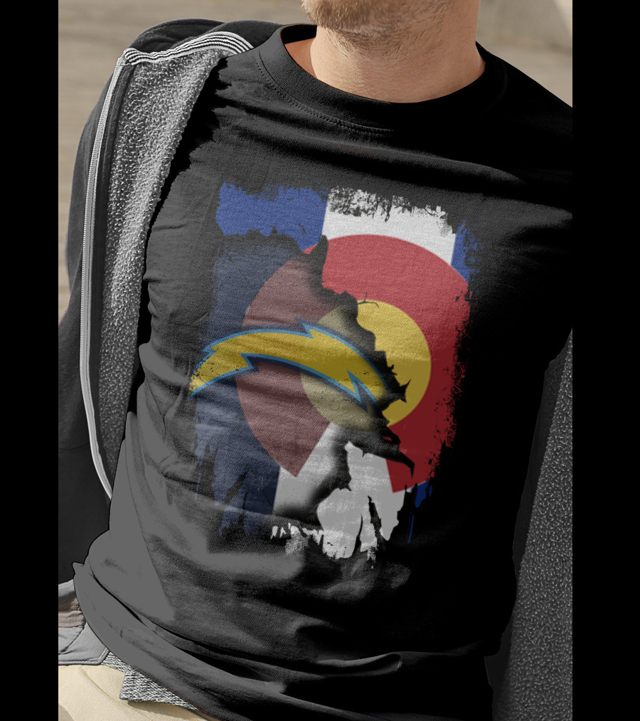 Together Colorado Chargers Flag Fusion T-Shirt