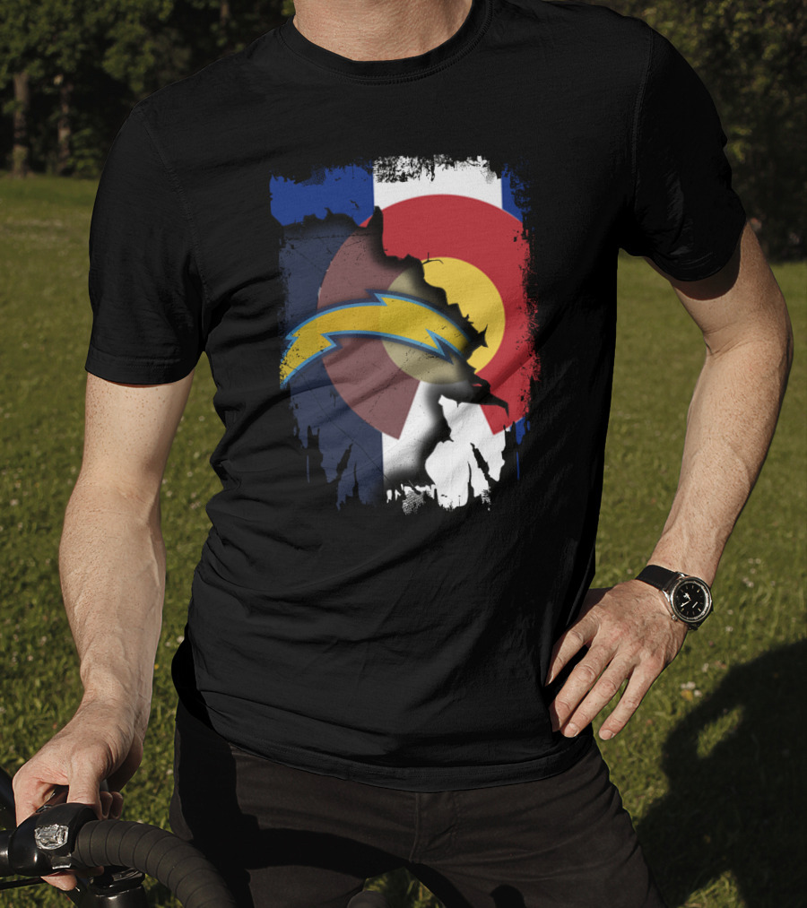 Together Colorado Chargers Flag Fusion T-Shirt