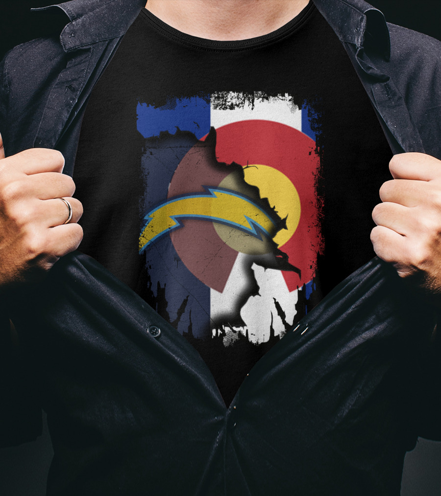 Together Colorado Chargers Flag Fusion T-Shirt