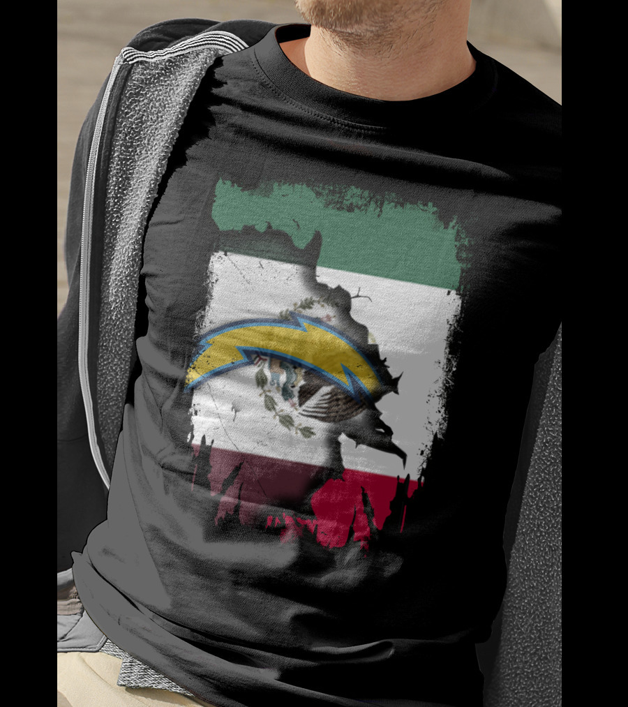 Together Mexico Chargers Flag Fusion T-Shirt