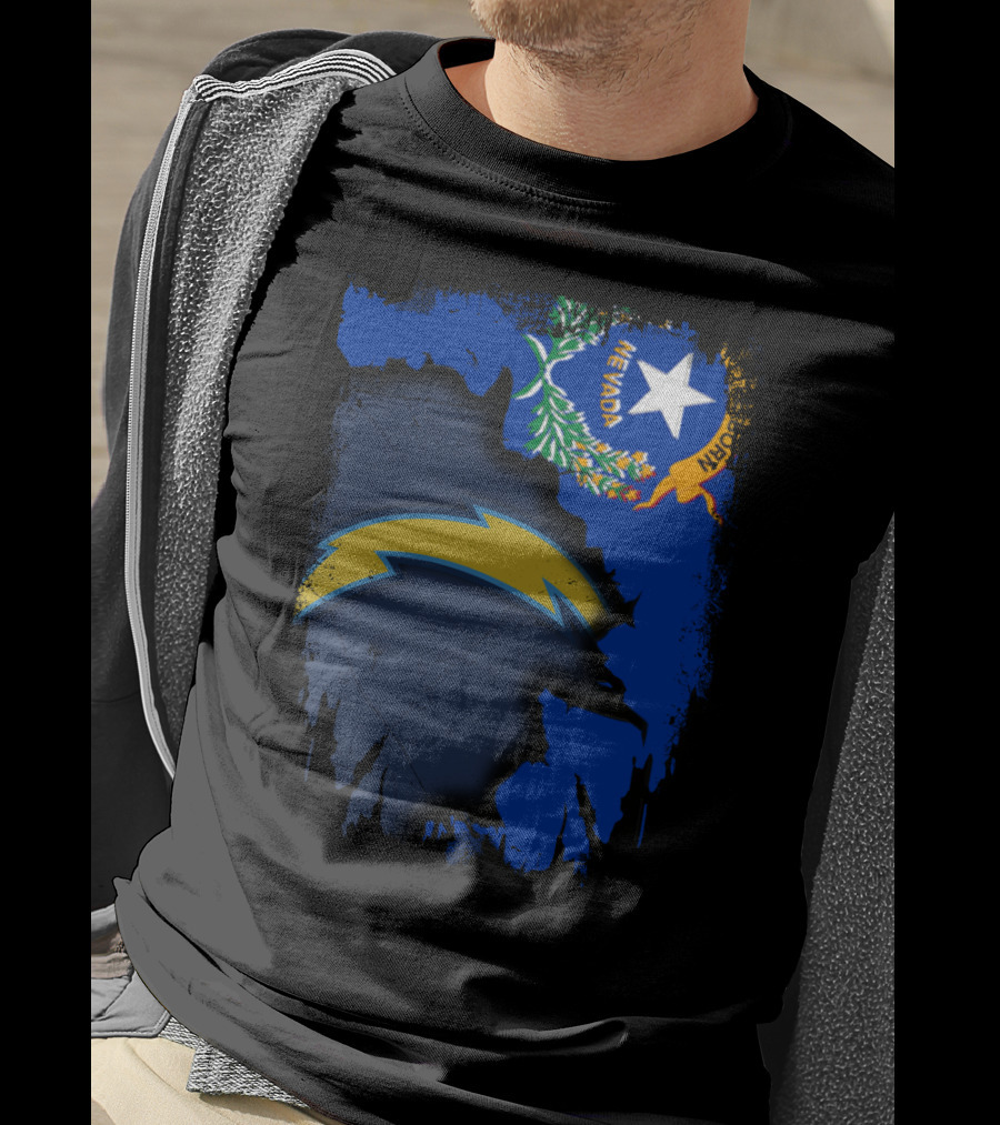 Together Nevada Chargers State Flag Collaboration T-Shirt