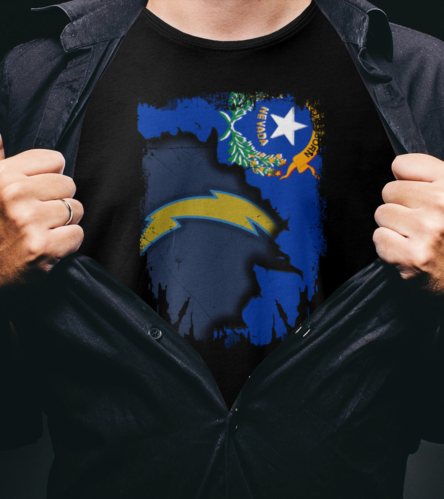 Together Nevada Chargers State Flag Collaboration T-Shirt