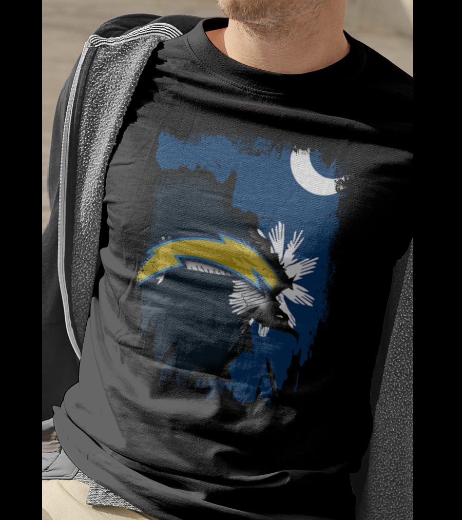 Together South Carolina Los Angeles Chargers State Flag T-Shirt