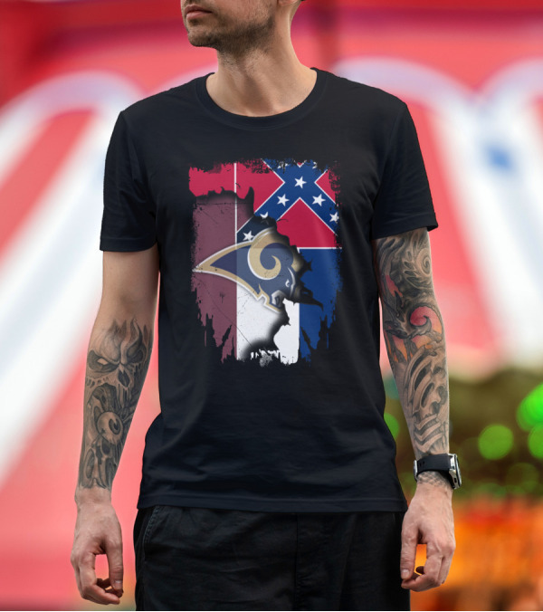 Premium T-Shirt: Together Mississippi Rams Confederate Flag T-Shirt Together Mississippi Rams Confederate Flag T-Shirt