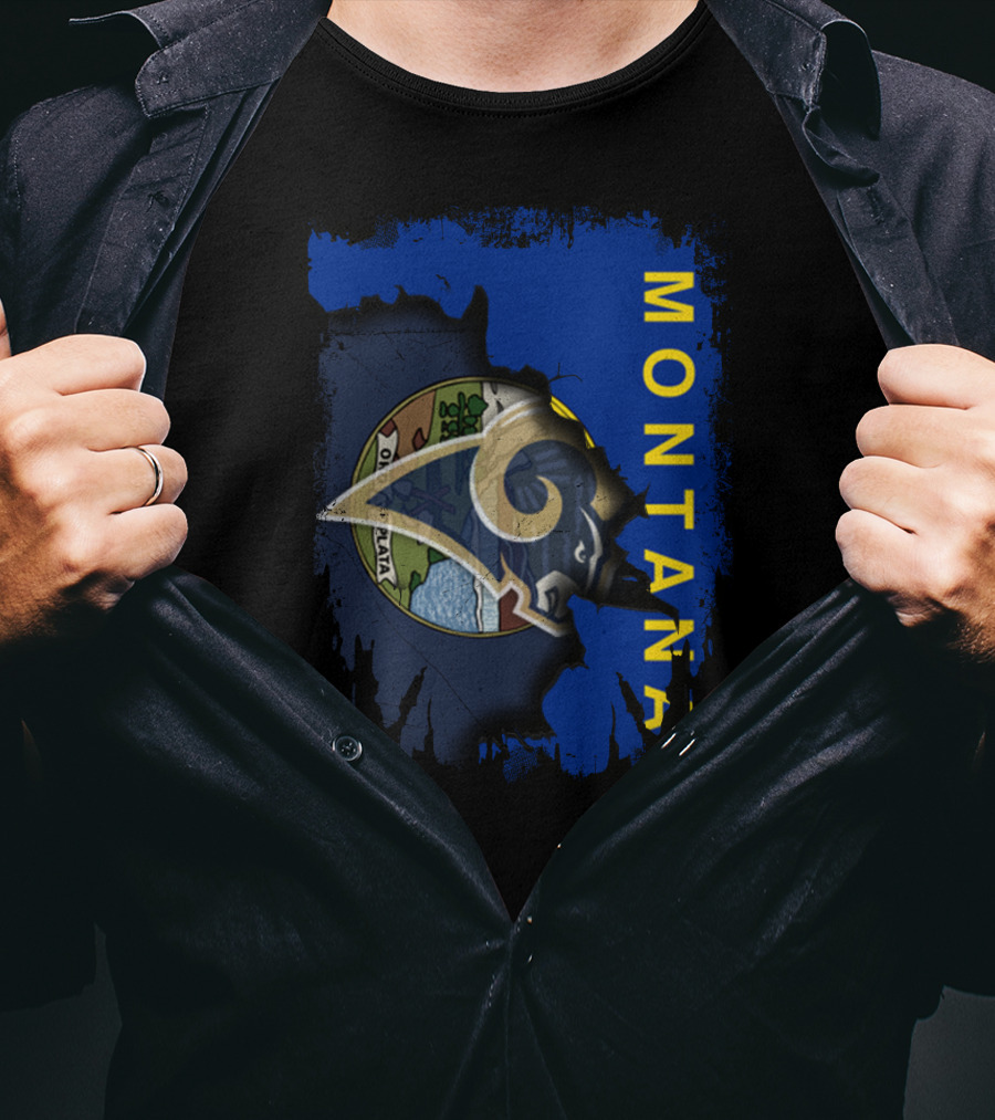 Montana Rams Emblem With State Seal T-Shirt