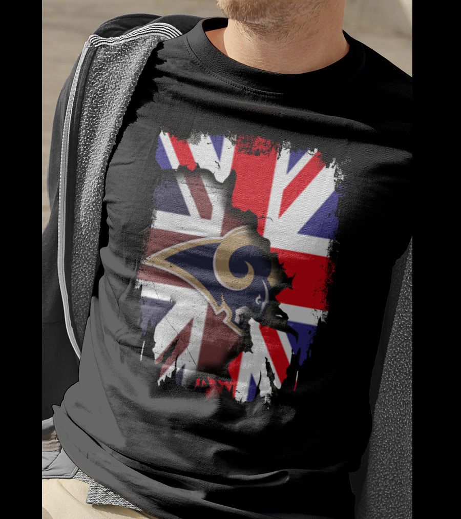 Together United Kingdom Los Angeles Rams Union Flag Fusion T-Shirt