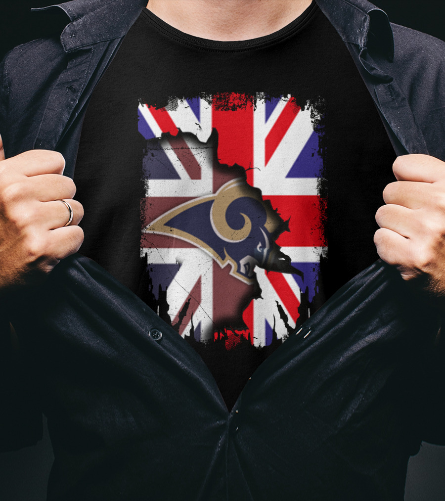 Together United Kingdom Los Angeles Rams Union Flag Fusion T-Shirt