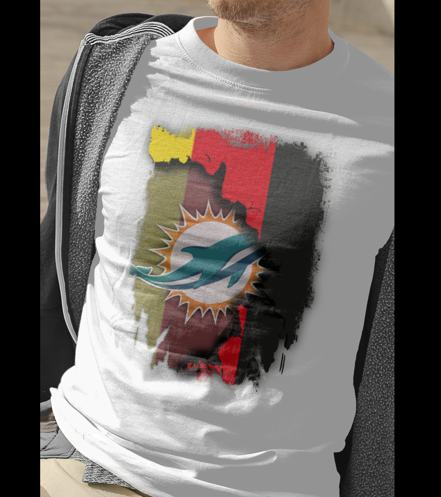 Germany Dolphins Miami Fusion Flag Colors T-Shirt