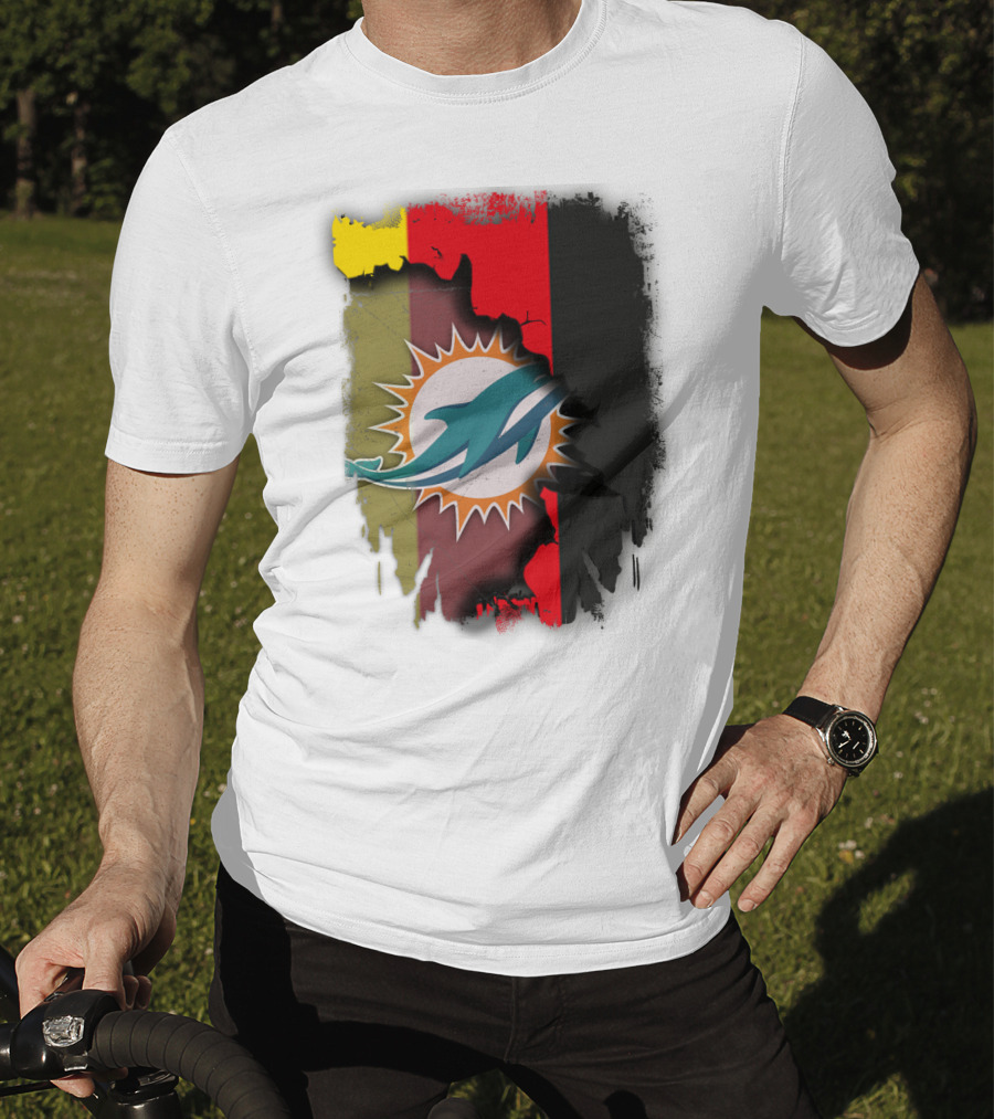 Germany Dolphins Miami Fusion Flag Colors T-Shirt