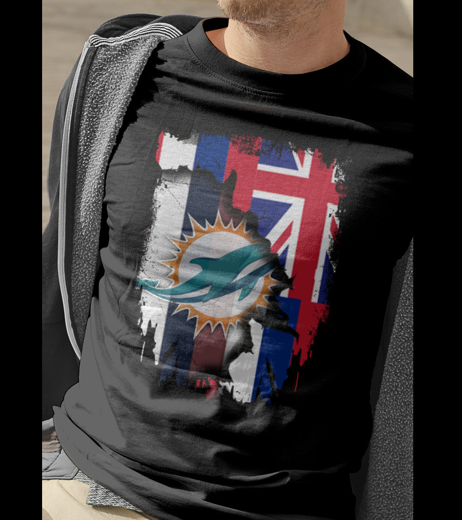 Hawaii Dolphins United Flag Fusion T-Shirt
