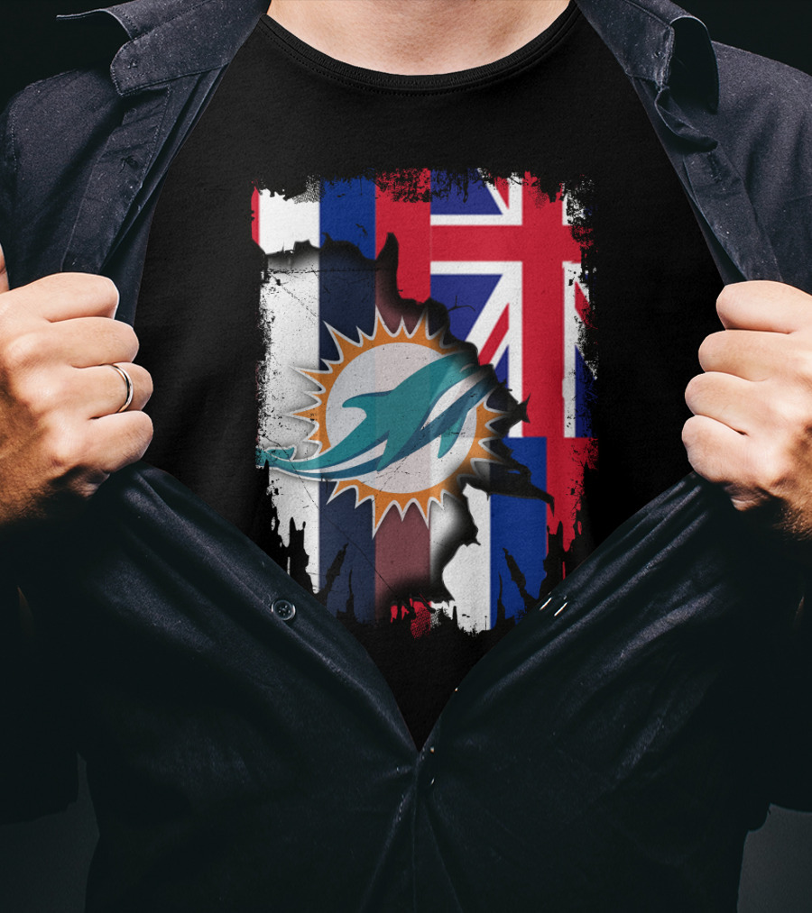 Hawaii Dolphins United Flag Fusion T-Shirt