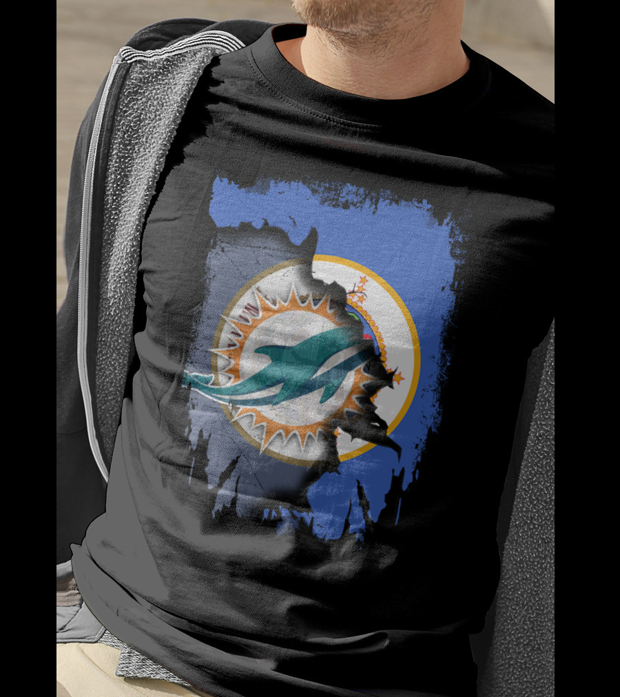 Minnesota Dolphins Torn Flag T-Shirt