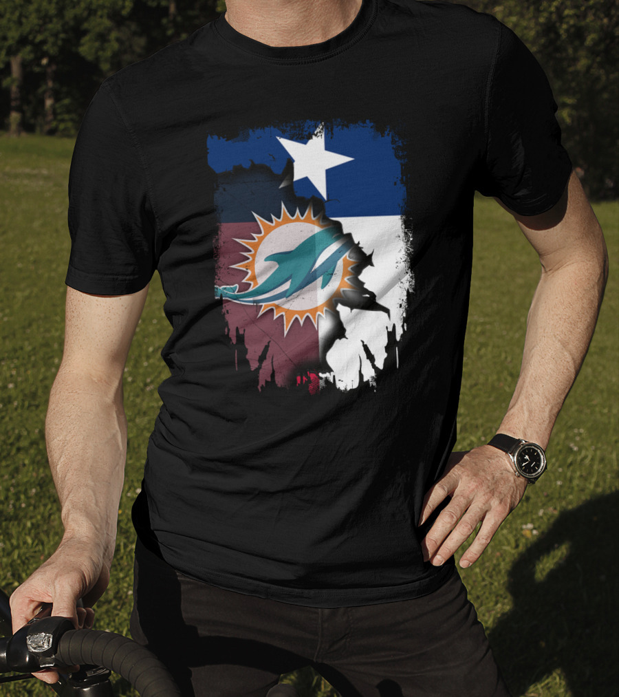 Texas Miami Dolphins Fusion T-Shirt