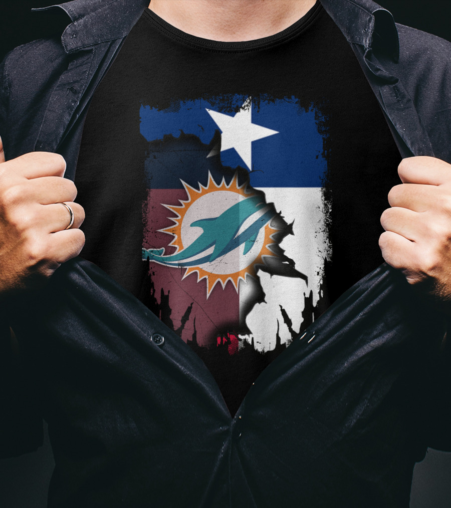 Texas Miami Dolphins Fusion T-Shirt