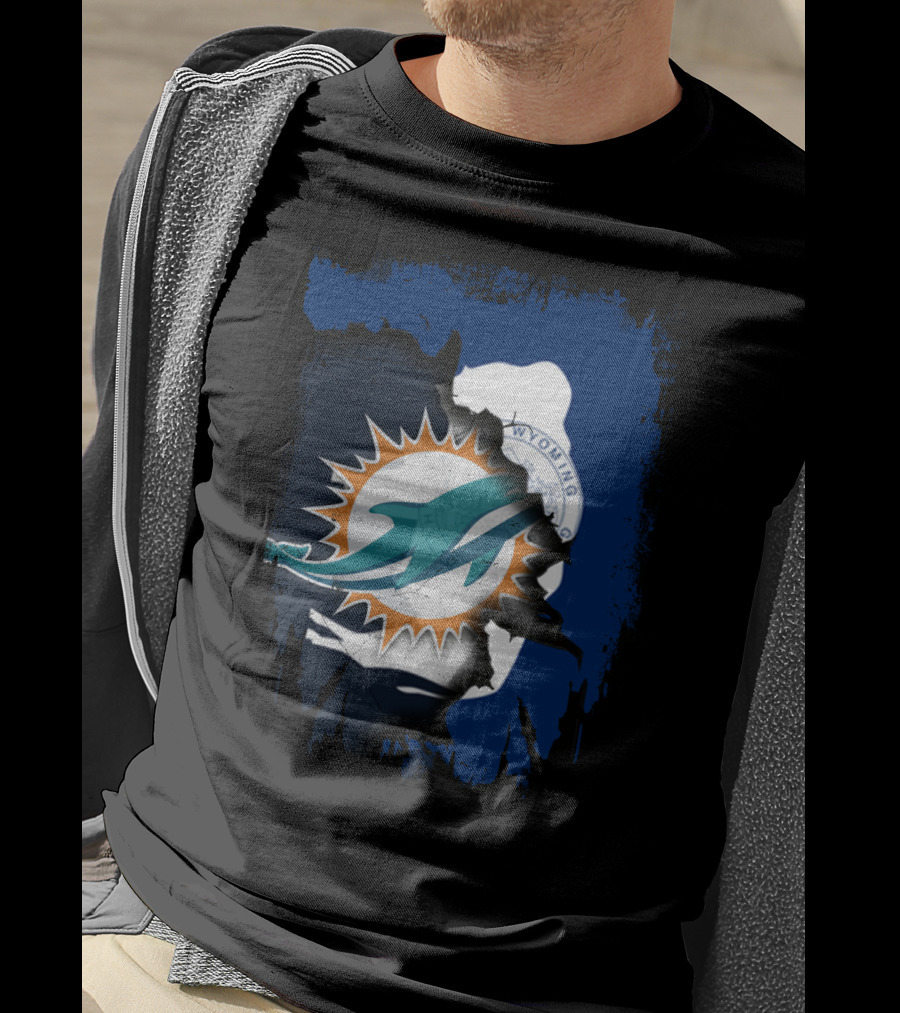 Wyoming Dolphins Logo Fusion T-Shirt