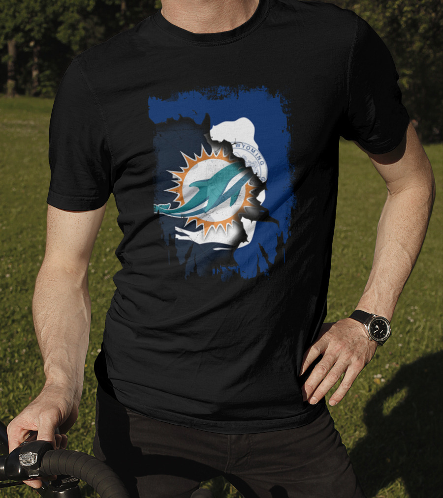 Wyoming Dolphins Logo Fusion T-Shirt