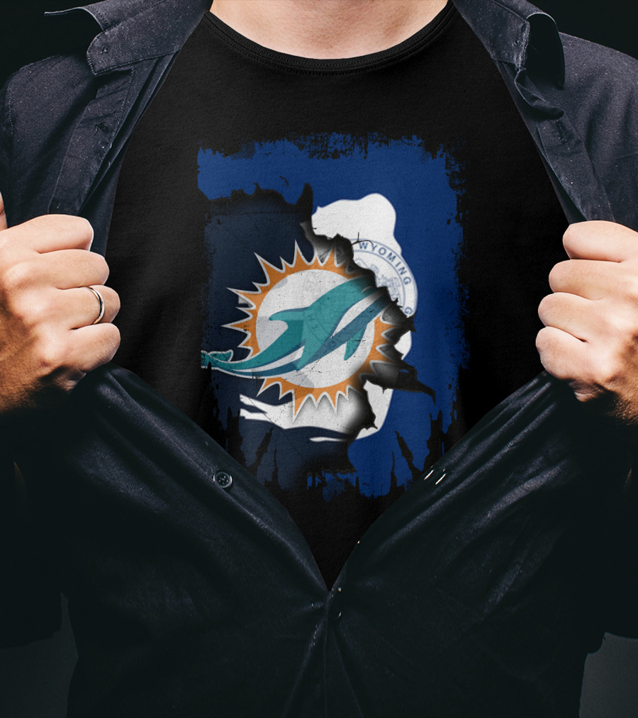 Wyoming Dolphins Logo Fusion T-Shirt