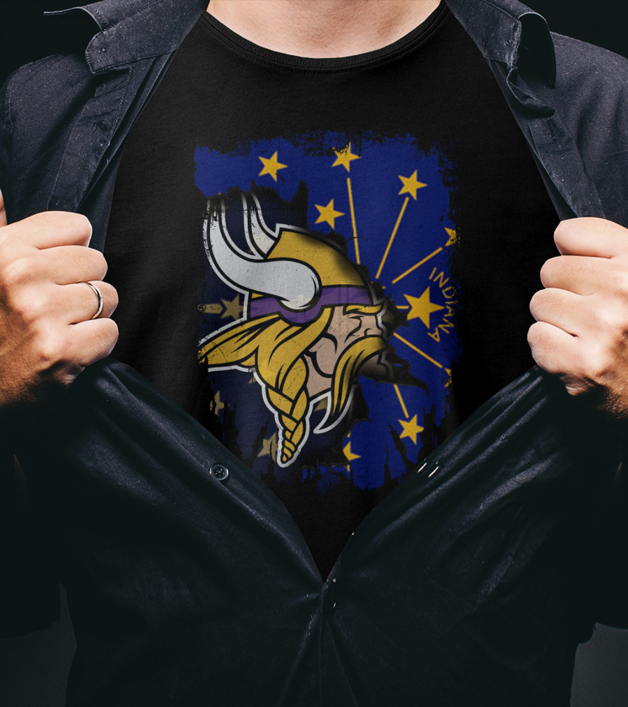 Indiana Together With Vikings Stars T-Shirt