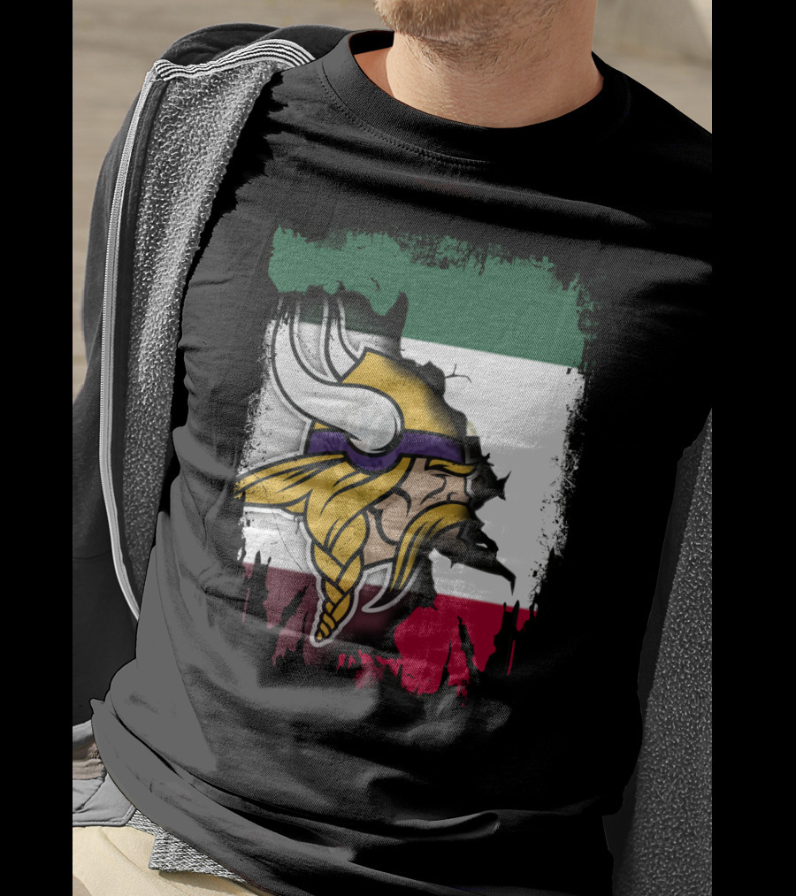 Together Mexico Viking Flag Iconic Fusion T-Shirt