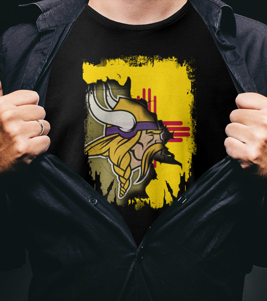 New Mexico With Vikings And Zia T-Shirt