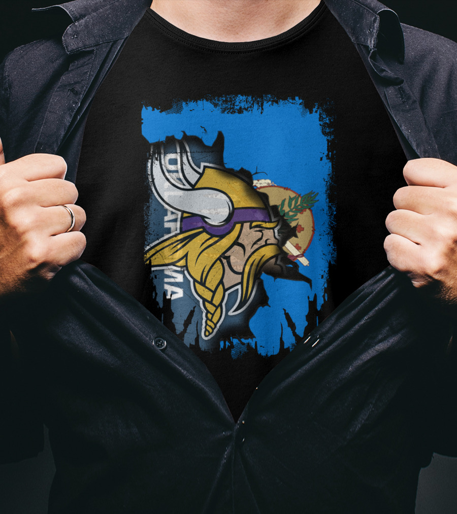 Oklahoma Viking Collaboration With State Elements T-Shirt