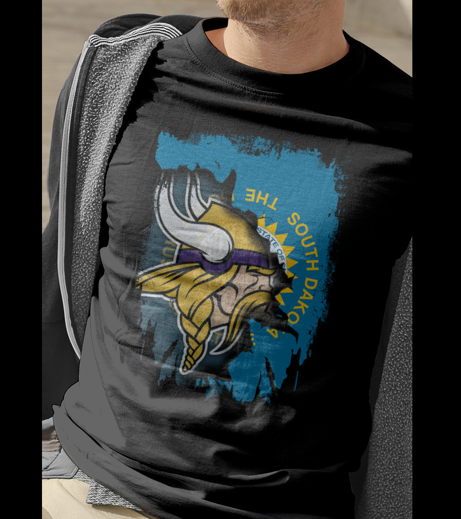 South Dakota Pride With Minnesota Vikings T-Shirt