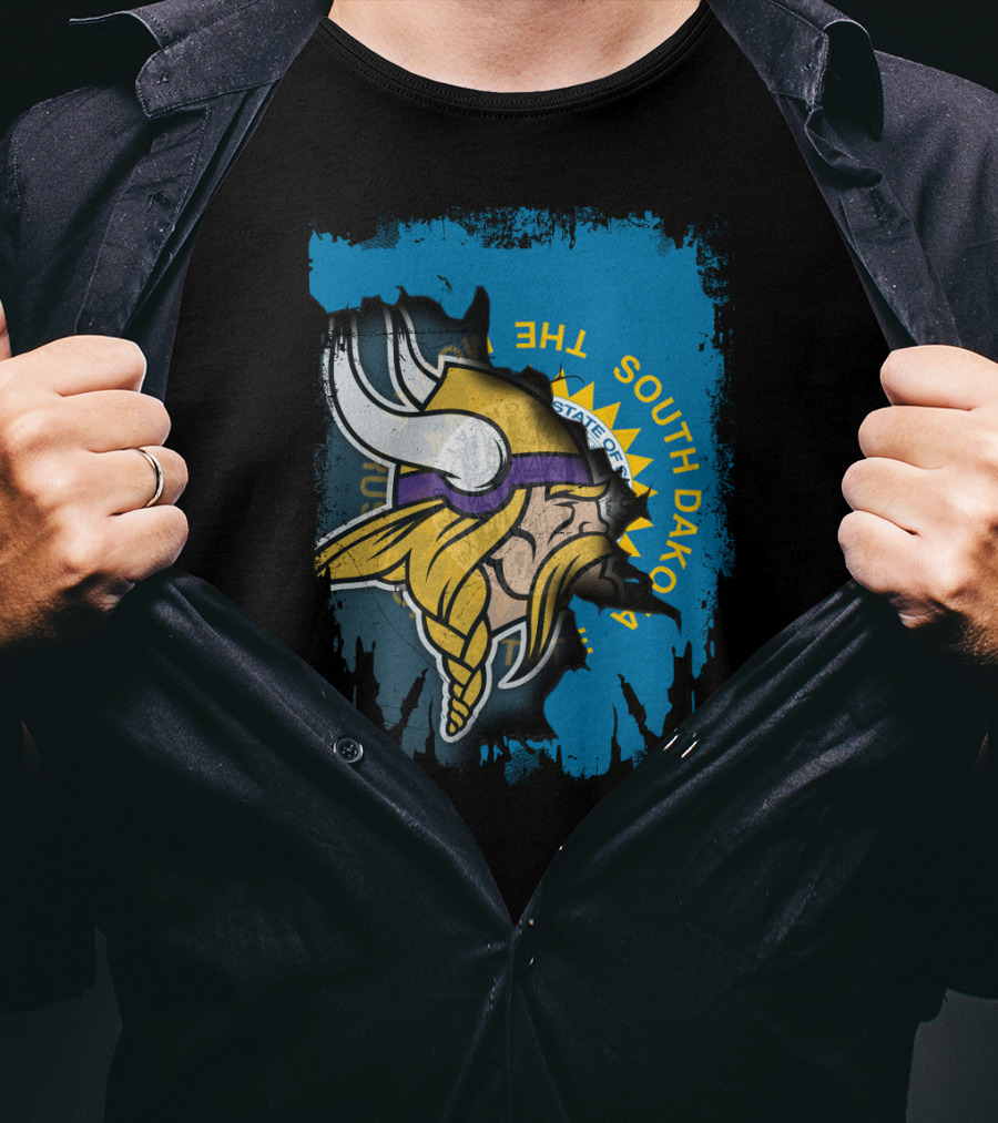 South Dakota Pride With Minnesota Vikings T-Shirt