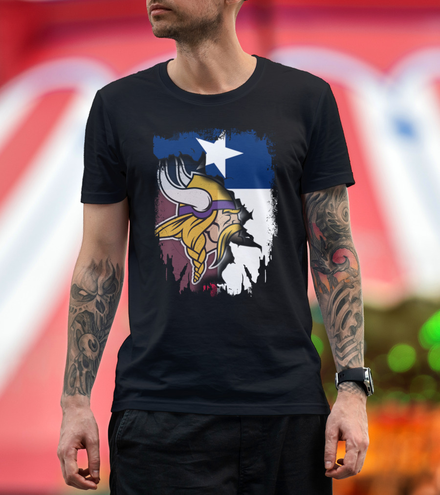 Texas Pride with Vikings Spirit T-Shirt
