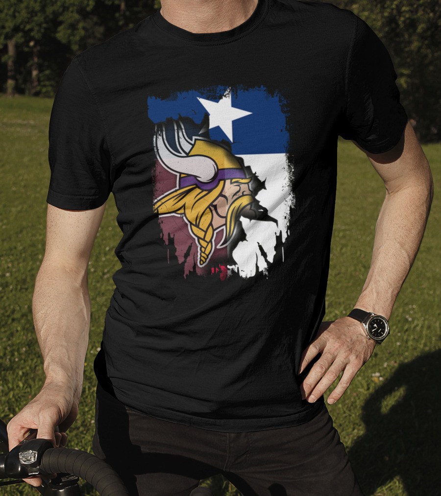 Texas Pride With Vikings Spirit T-Shirt