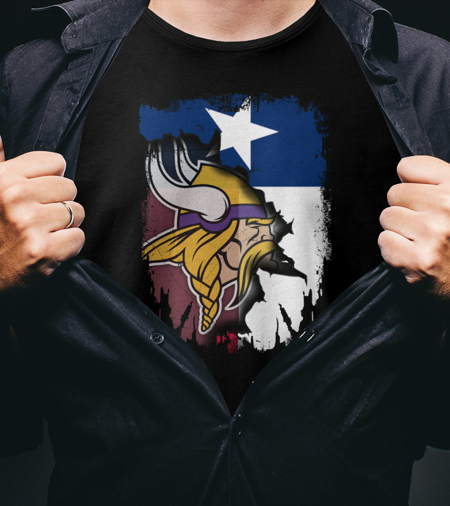 Texas Pride With Vikings Spirit T-Shirt
