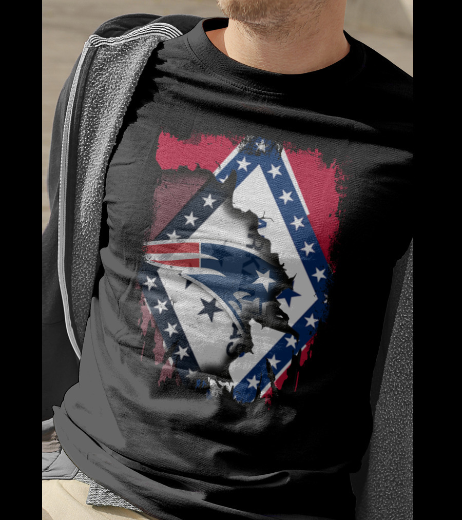 Together Arkansas With Patriots Stars And Stripes Flag Fusion T-Shirt