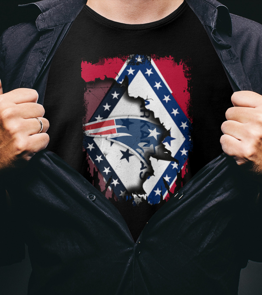 Together Arkansas With Patriots Stars And Stripes Flag Fusion T-Shirt