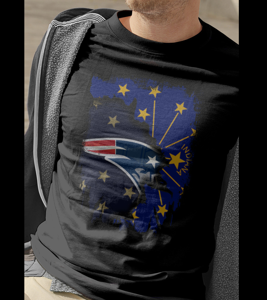 Together Indiana Patriots Emblem With State Stars T-Shirt