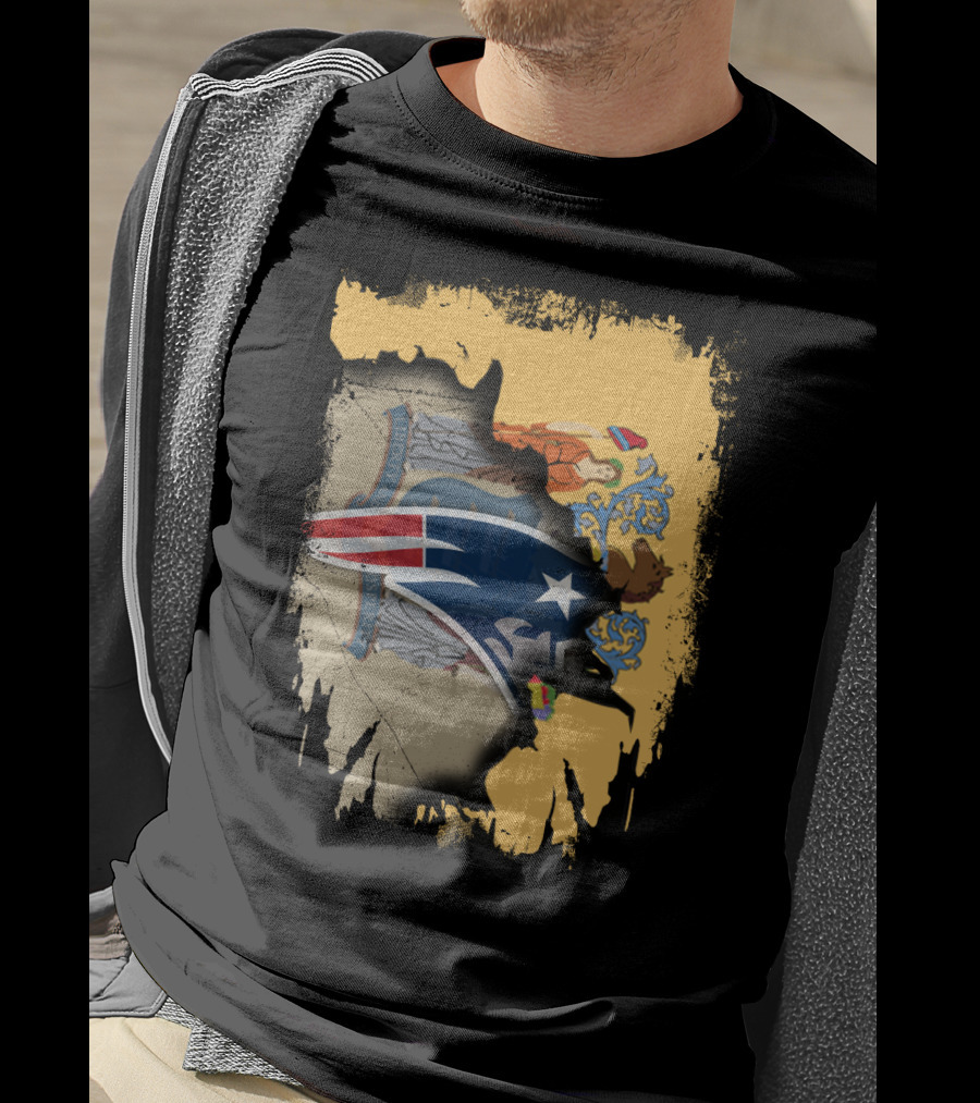 Together New Jersey With Patriots Symbol And State Seal Emblem T-Shirt