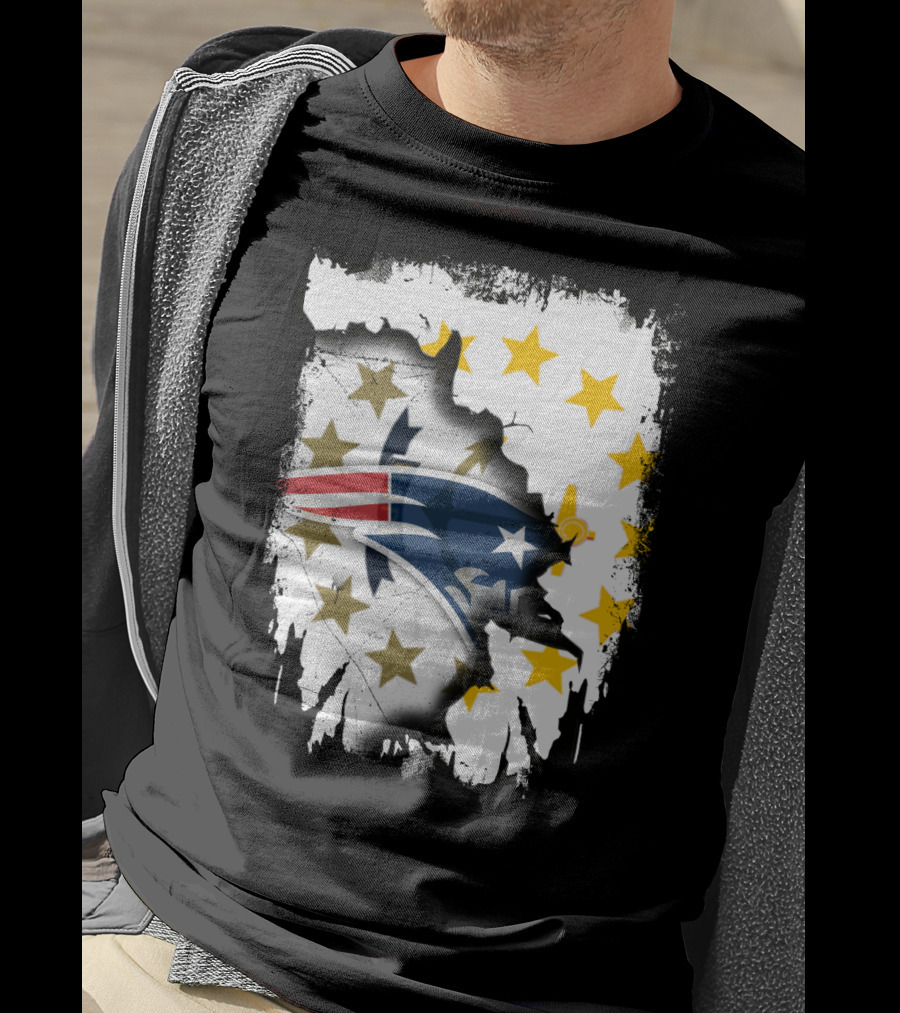 Together Rhode Island Patriots Star-Spangled Unity T-Shirt