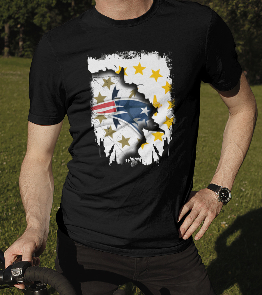 Together Rhode Island Patriots Star-Spangled Unity T-Shirt