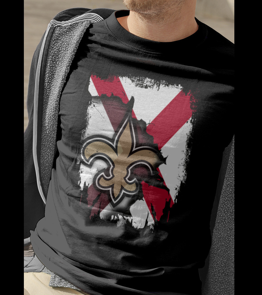 Together Alabama New Orleans Saints Fleur-de-Lis T-Shirt