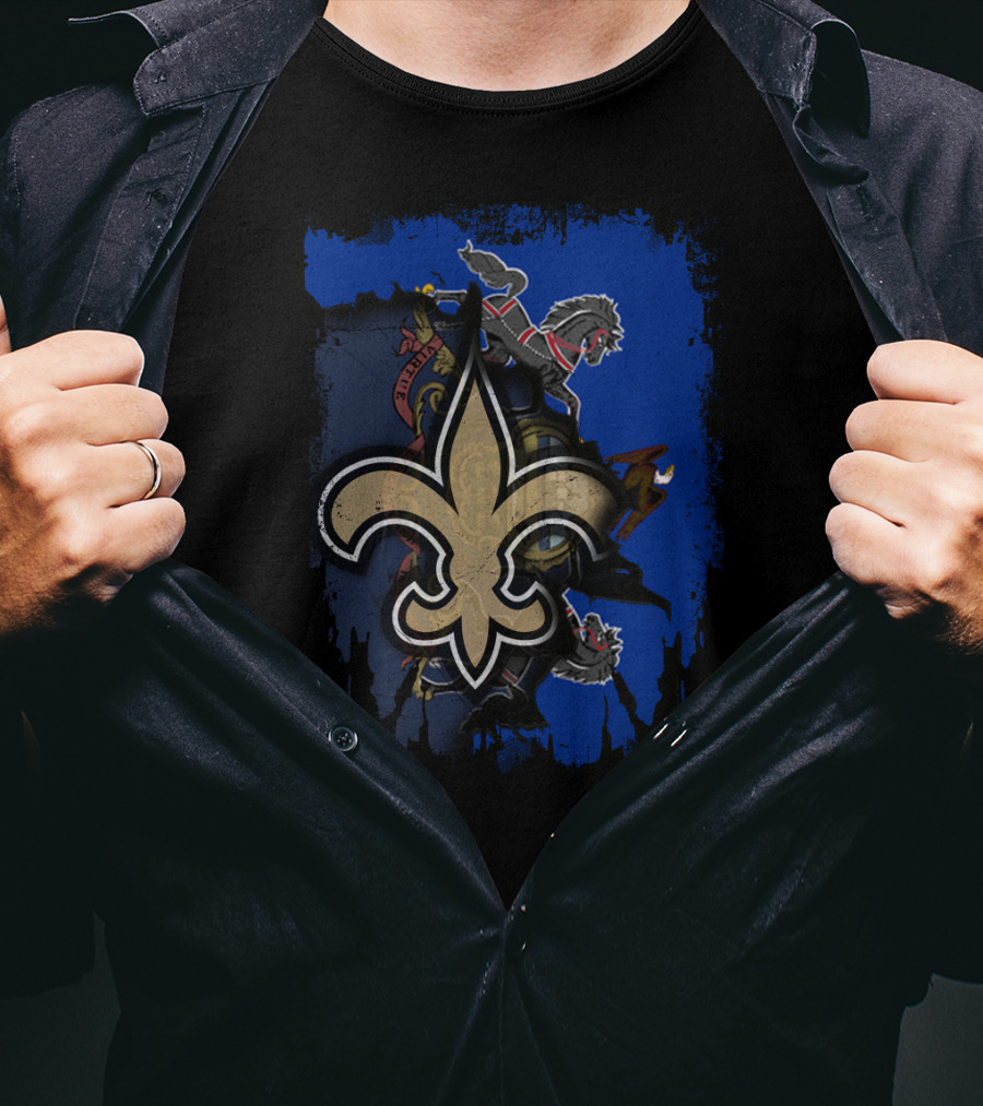 Pennsylvania Pride With Fleur-de-Lis And Battle Horses T-Shirt