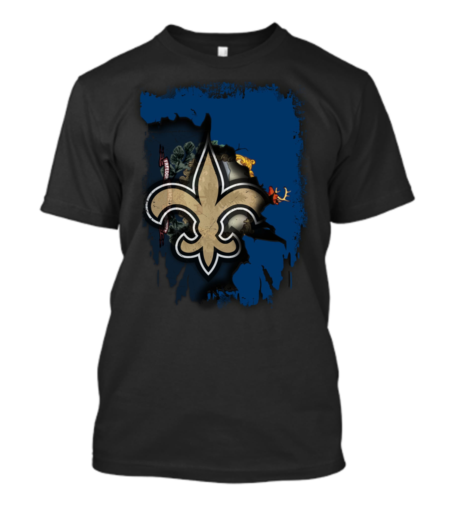 Together Vermont New Orleans Saints Fleur-de-Lis T-Shirt