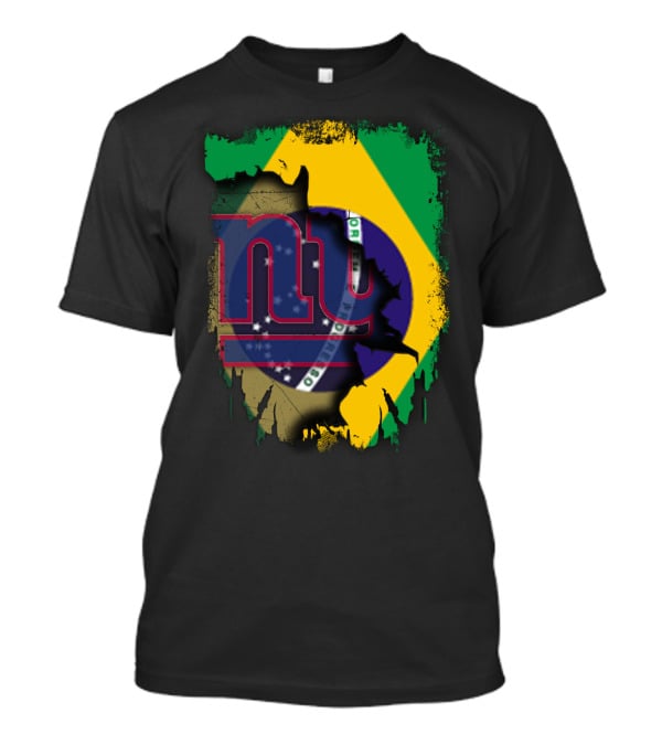 Giants Brazil Collaboration With Brazilian Flag And Giants T-Shirt