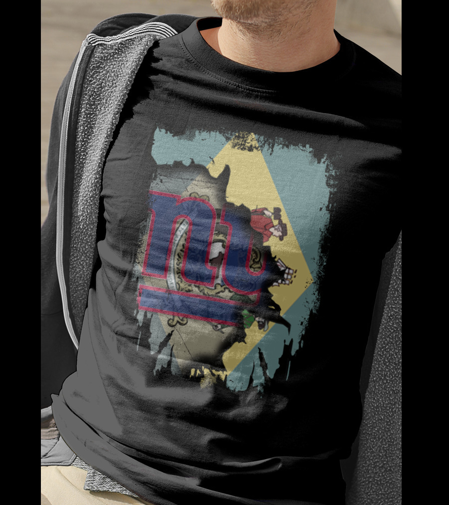 New York Giants Delaware State Pride Fan Collaboration T-Shirt