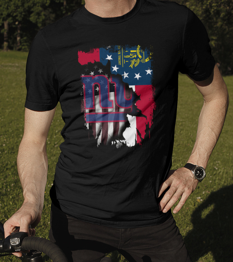 Together Georgia With Giants American Flag And State Symbolism T-Shirt