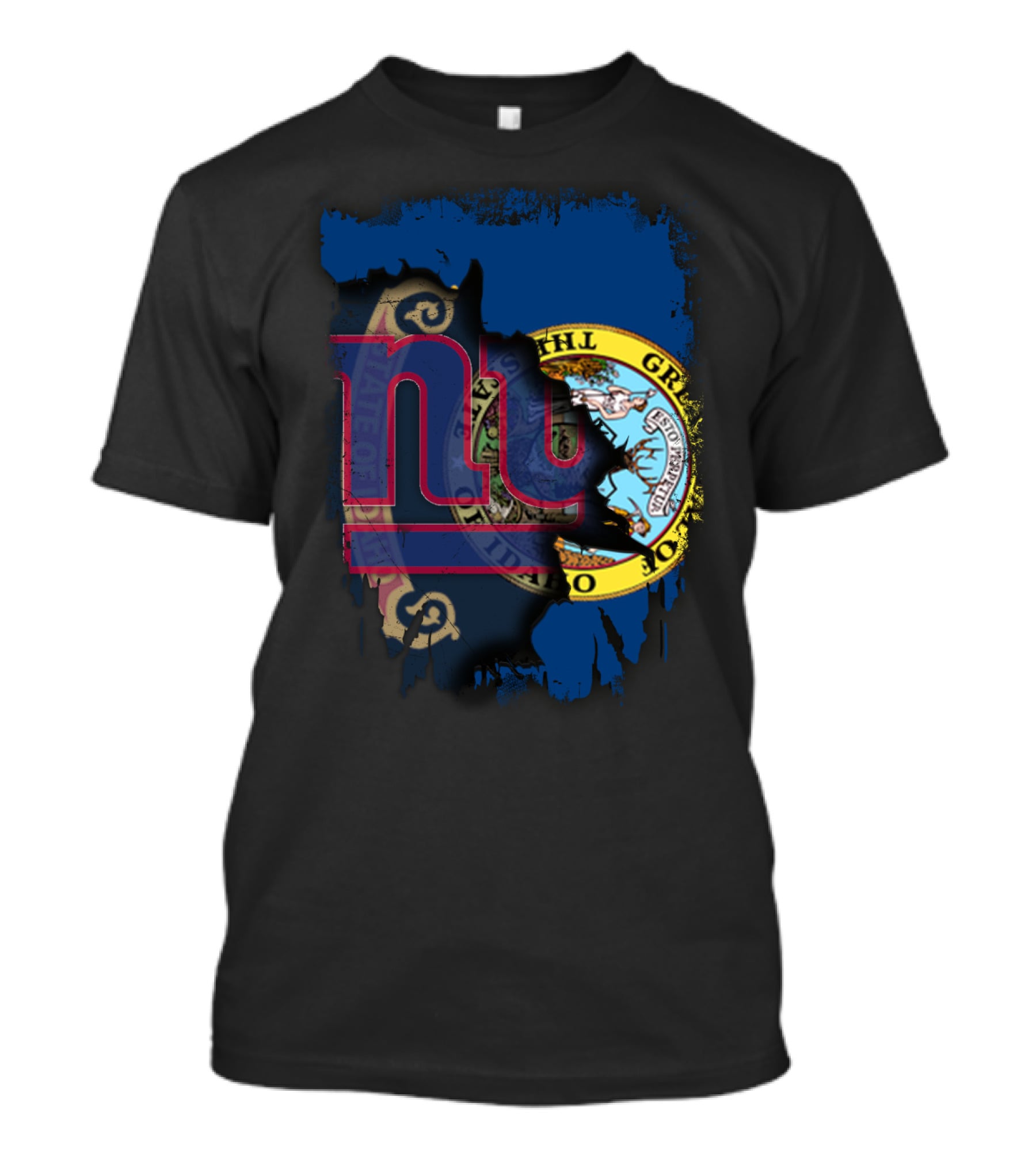 Together Idaho State Seal And New York Giants T-Shirt
