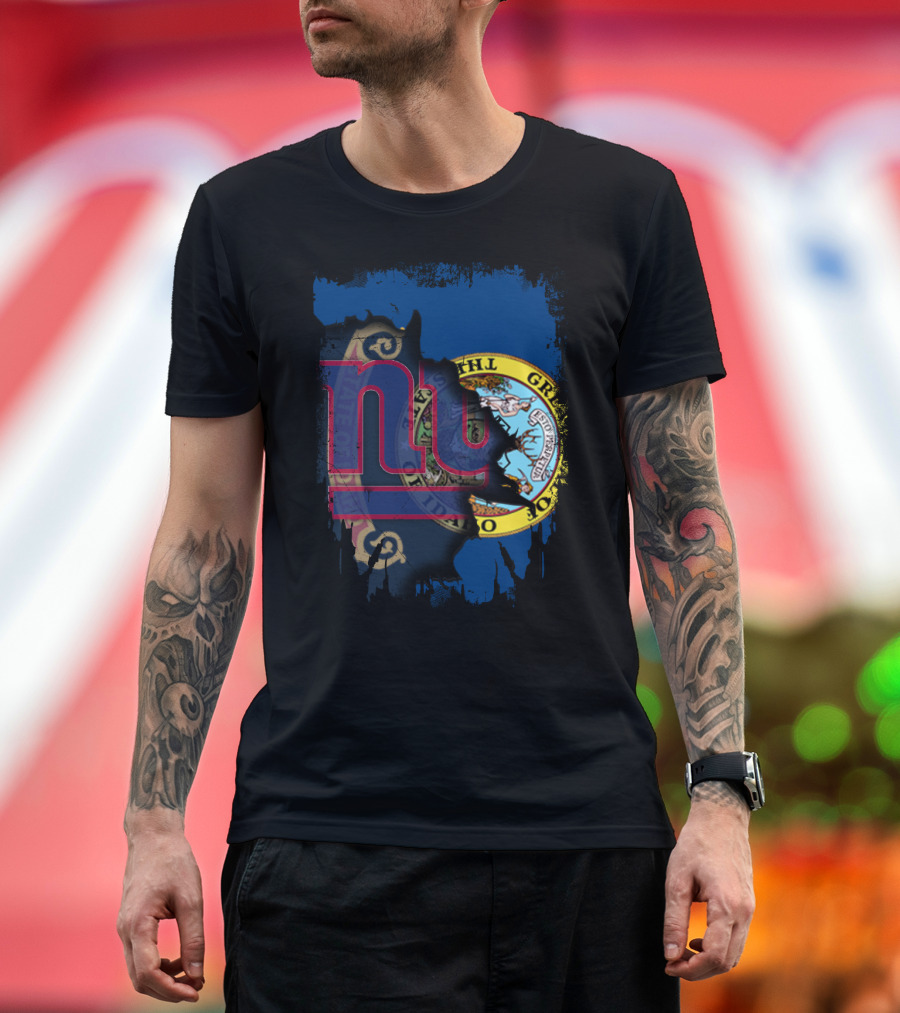 Together Idaho State Seal and New York Giants T-Shirt