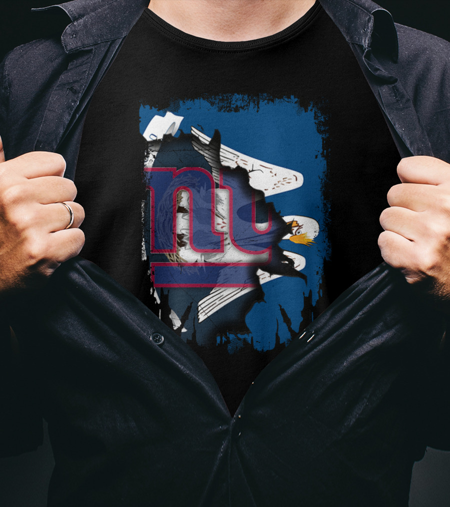 New York Giants Together Louisiana Eagles Collaboration T-Shirt