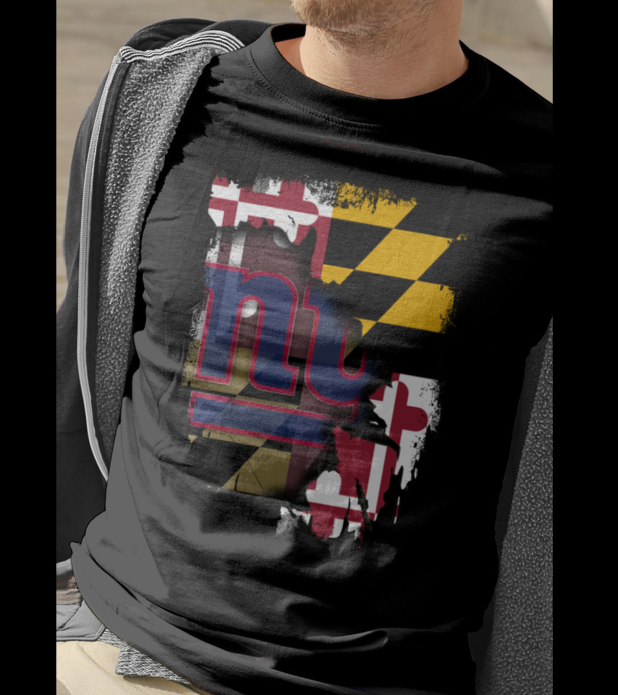 Maryland Pride With New York Giants Fusion T-Shirt